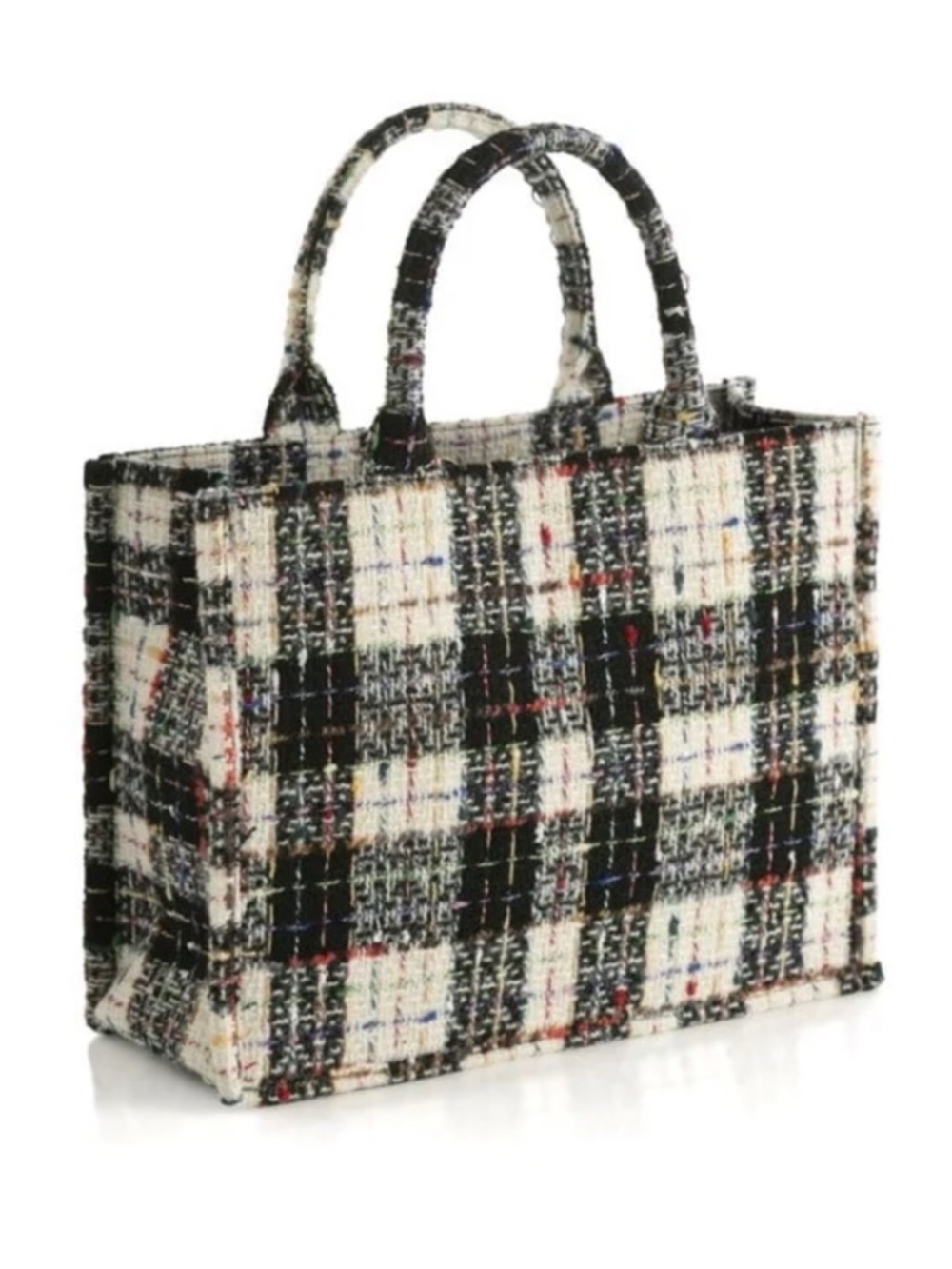 NEW SHIRALEAH Women's Romy tote in black plaid
